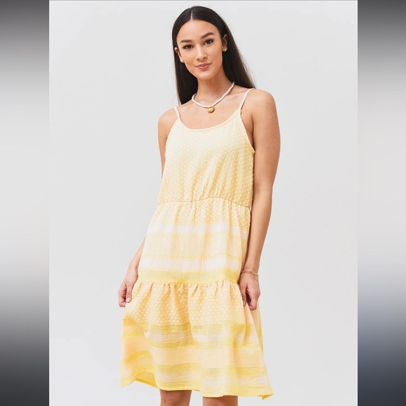 NEW SUMMERY COPENHAGEN Women's Rose Short Dress IN YELLOW‎ SIZE MEDIUM - Picture 3 of 12